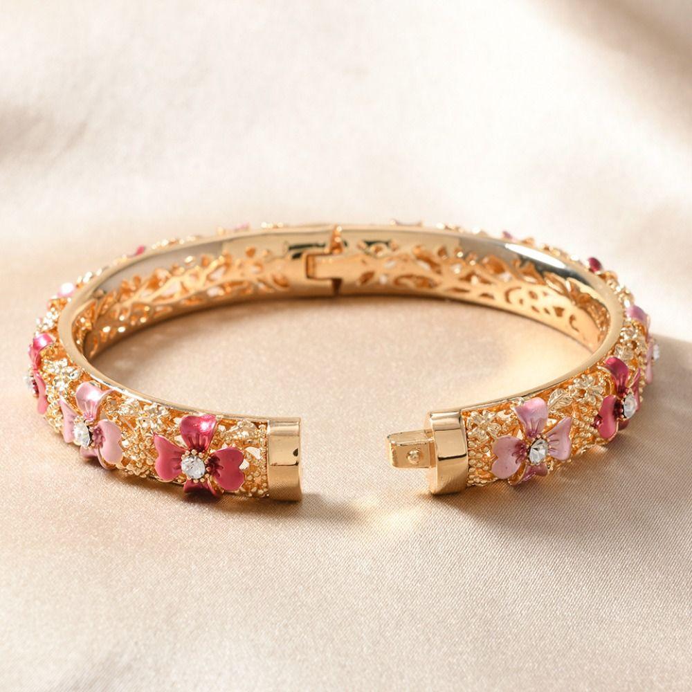 Doppelarmreif Hohlblumenarmreif Chinesisches Damen-Armband Schmuck Geschenke
