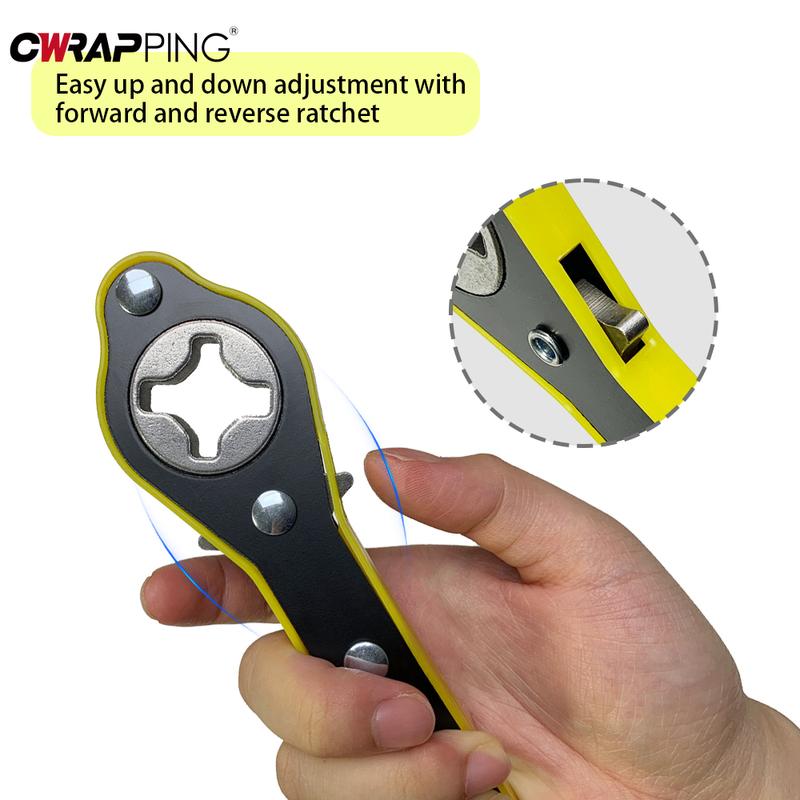 Heavy Duty Ratchet Wrench Labor-saving Closed Handle Motorcycle Repair Ergonomic Grip Tire Buckle Removal Auto Accessories