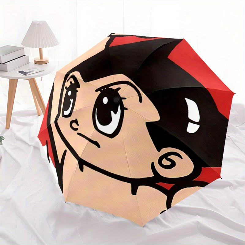 1pc Astro Boy Automatic Open/close Folding Portable Umbrella with 8-Rib Structure for Women/Men, All-Season Use  A0901014
