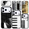 Capa Case for iPhone 17 Air 16 Pro Max 15 Plus 11 13 Mini 14 12 Back Phone Cover Piano Keys Keyboard Design Style
