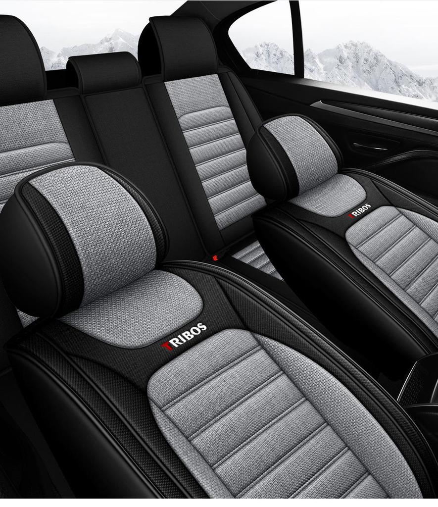 Linen Wrapped All-Season Breathable Car Seat Cushion Mat