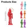 6 Pieces Nutcrackers Christmas Tree Decorations 12.5cm Holiday Wood Hanging Pendant Colorful Door Embellishments