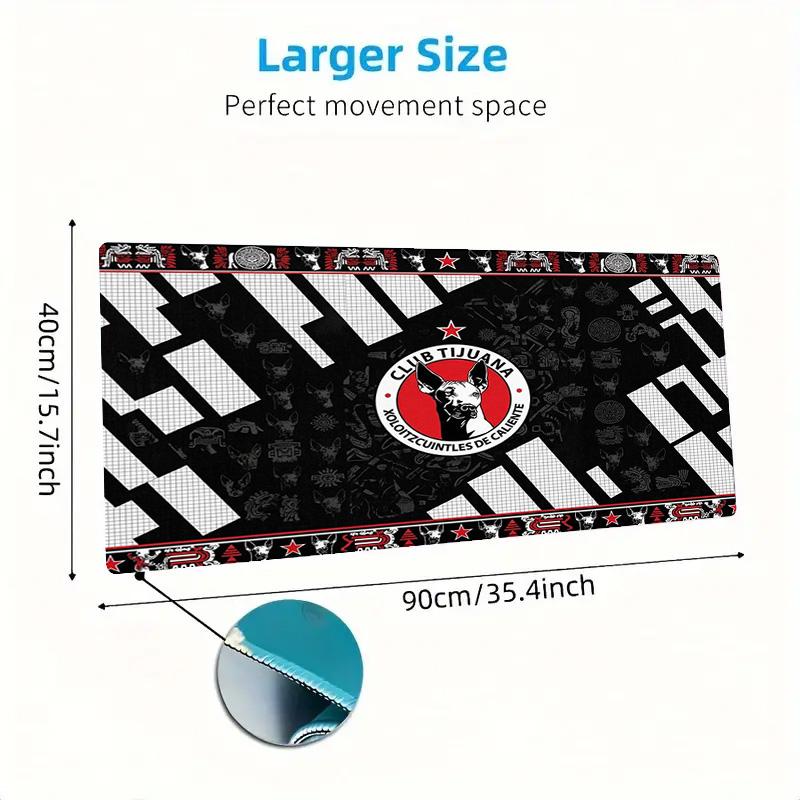 Tijuana Logo Color Mouse Pad Large Gaming Table Cushion Non-slip Laptop Tablet Big Mousepad XXL Mat Mini PC Playmat With Lock edge