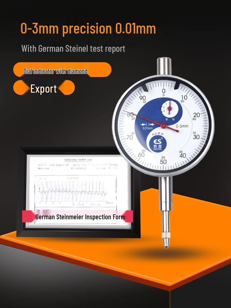 High-Precision Lever Dial Indicator Set 0-50 Range, 0.001 Resolution