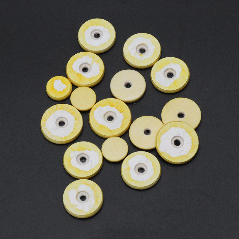 Buy 16pcs Flute Leather Pad Music Woodwind Pads Repair Yellow