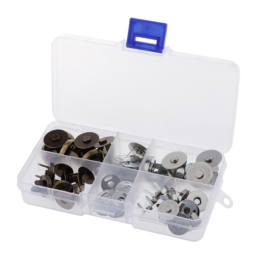 20 Sets Magnetic Clasp Snaps Magnet Button Sewing Craft 14/18mm
