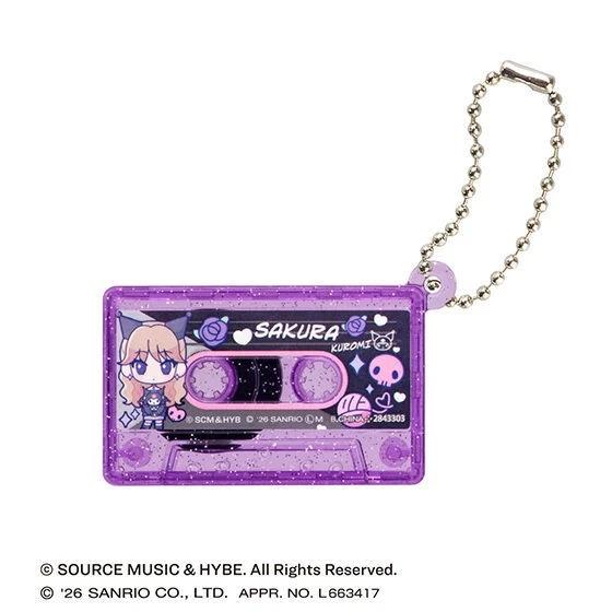 LE SSERAFIM × My Melody & Kuromi Kasetka Kasetowa Zawieszki BRELOCZEK