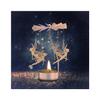 Golden Metal Rotated Fairy Aromatherapy Candle Holder for Romantic Dinners and Girls' Gifts Festive Christmas Decor