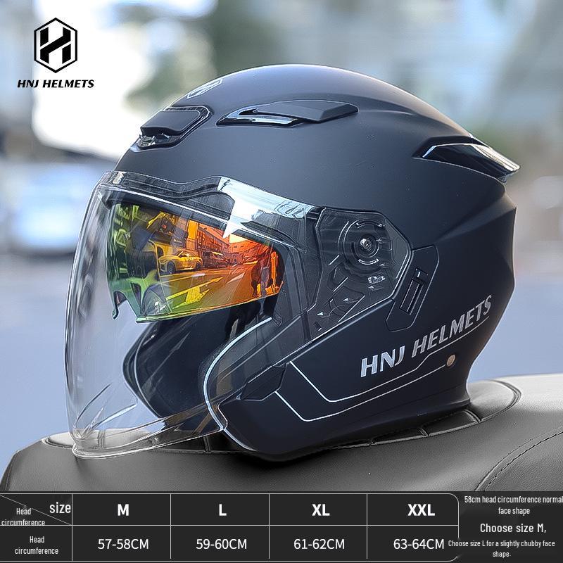 Men's 3/4 Motorcycle Helmet - National Standard Class A, 3C Certified, Electric Vehicle, Summer Safety Helmet