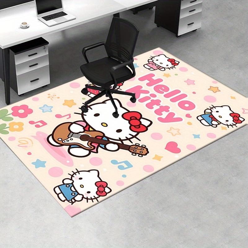 Office Rug Hello Kitty, Music Anti-Slip Rug, Machine Washable for Living Room, Bedroom, Office, Multiple Sizes, Bedroom Mat, Decorative Mat, Durable M