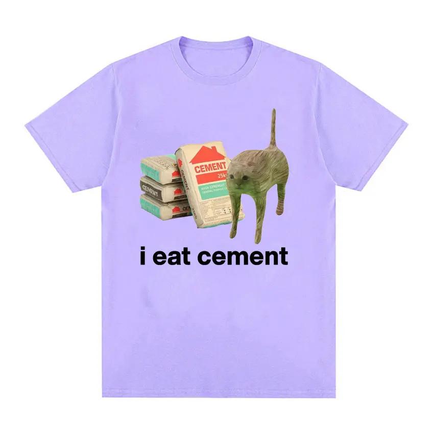 Jem Cement Przeklęty Kot Śmieszny Mem T-shirt dla Mężczyzn Kobiet Moda Casual Krótki Rękaw T-shirty Męskie Oversize Bawełniany T-shirt Top