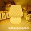 Italian Designer Glass Desk Lamp Glass Table Bedside Lamps Vintage Striped Small Mushroom Led Night Light Home Decor Desk Lamp