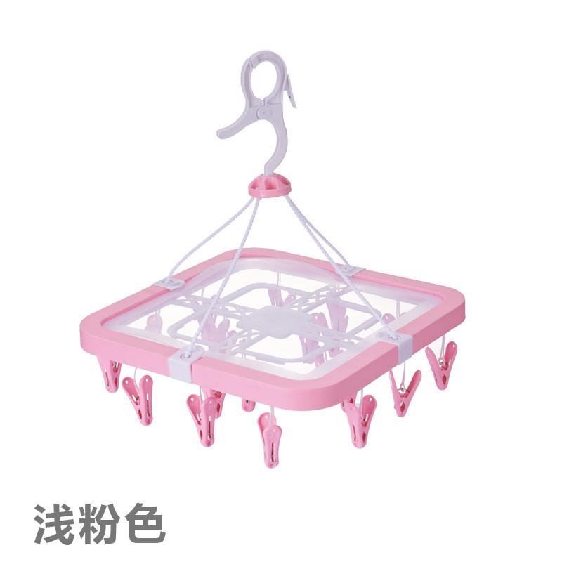 

Round Light Pink Shaped Plastic Clothes Hanger With Functionality Antiwind светло-розовый