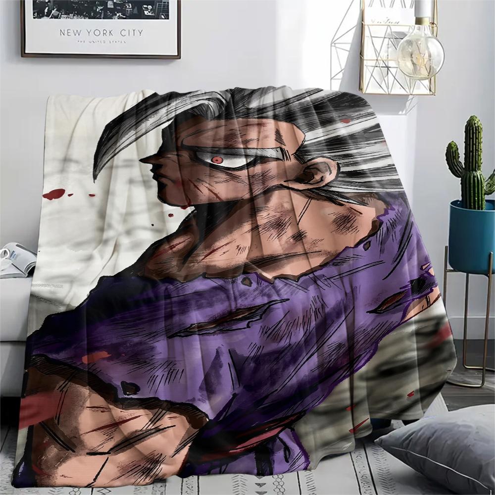 Anime Dragon Ball pattern Flannel Blanket, High quality Comfortable for All Seasons, Home Decor, Warmth and Comfort, Perfect for Gifts.