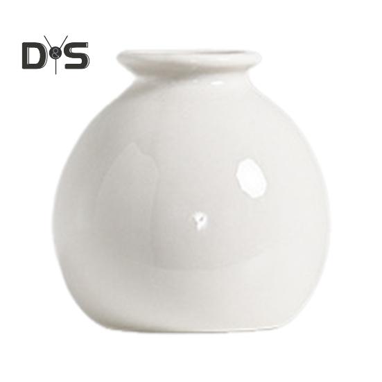 Mini-Keramikvase, einfarbig, glasierte Blumenvase, Schreibtischdekor, Miniatur-Knospenvase für kleine Hydrokulturpflanzen, Blumen, Büro, Wohnzimmer, Schlafzimmer