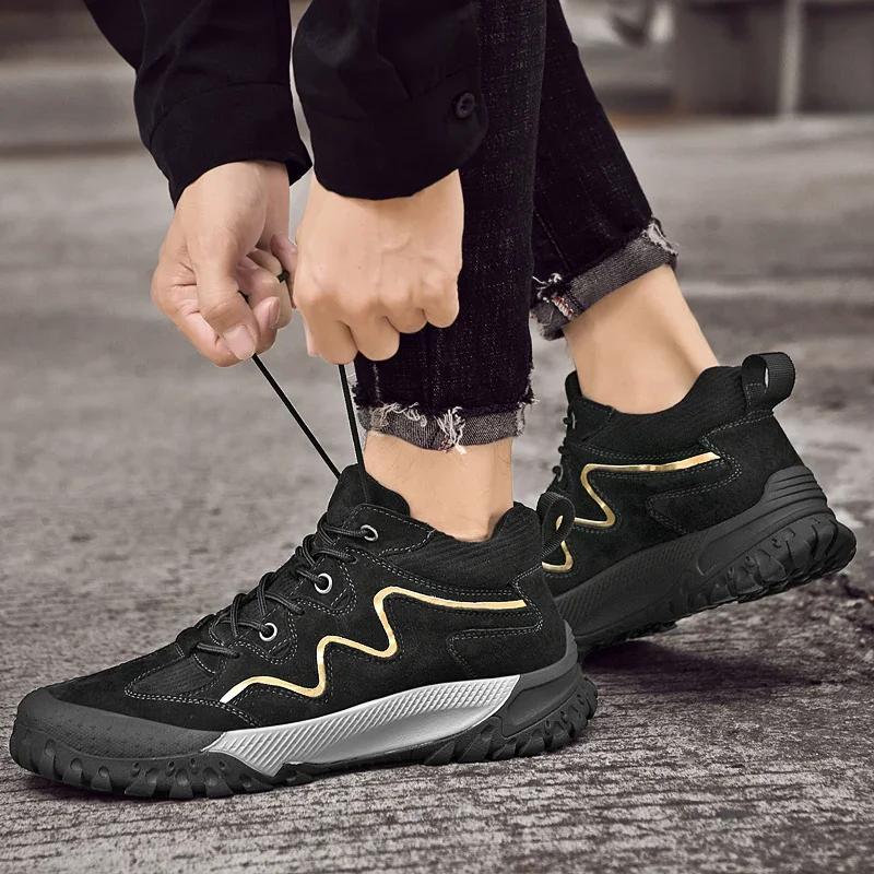 Men Boots 2024 New Winter Slippers Warm Men Shoes Waterproof Non-Slip Plush Sneakers Male Tenis Shoes Boots Men Sneakers Winter