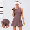 Yoga Jumpsuit Badminton Clothing Volleyball Clothes Women's Skirt Pantskirt Silm Tennis Quick-Drying Breathable Fake Two-Piece Sportswear