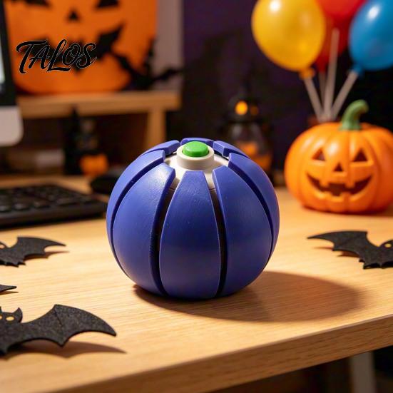 Stress Relief Toy Halloween Pumpkin Squeeze Ball, Fruit Shaped Clicker Fidget for Kids Anxiety Relief, Cute Soft Decompression Adults, Party