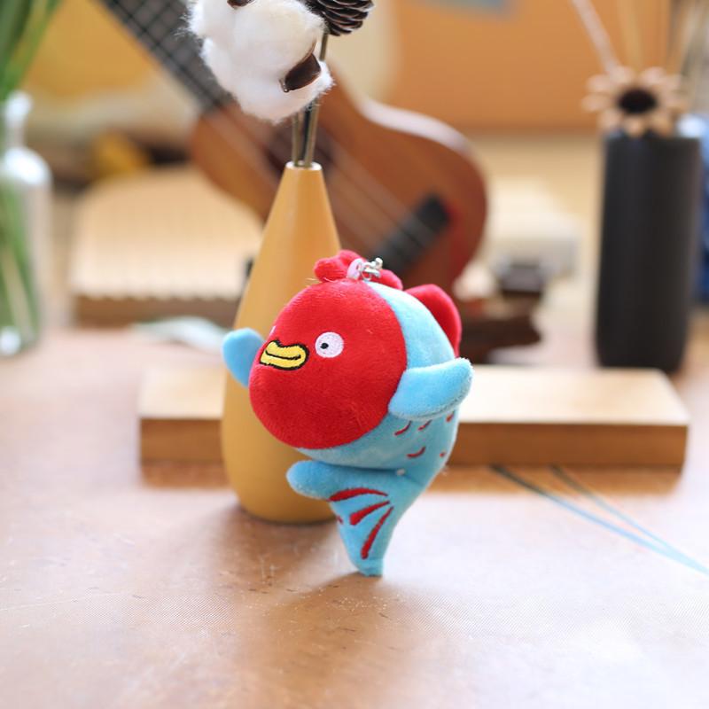 

Cute Plush Fish Keychain Soft And Fluffy Koi Fish Doll Bag Accessory For Kids RedBlue