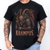 Krampus Christmas T-Shirt: Dark Folklore Holiday Shirt, Pagan Apparel and Gothic Fashion
