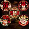 Chinese Style Spring Festival Window Grilles Decorative Snake  Year Window Decals  Home Decoration