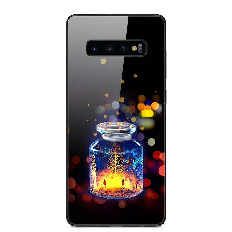 For Samsung S10 Plus Case Tempered Glass Hard Phone Back Cover Coque For Samsung Galaxy S10E S 10 5G S10plus Bumper Cases Capa