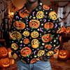 Men's Long Sleeve Button-Down Shirt for Halloween Costume Party Wear