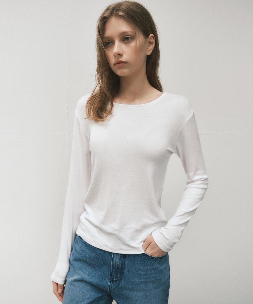 Wednesday Oasis For Woman Four Seasons Basic Round T-Shirt_4Color(W25-Tp39)