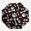 Dog Bone & Paw Print Round Sticker Decal for Cars, Laptops, or WallsUmbrella, Portable 3-Fold Compact Umbrella,Christmas Gift ES591