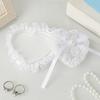 Romance Lace Wedding Rings Holder Heart Shape Fingerring Box For Bridal Party Formal Occasion Jewelry Gift Display