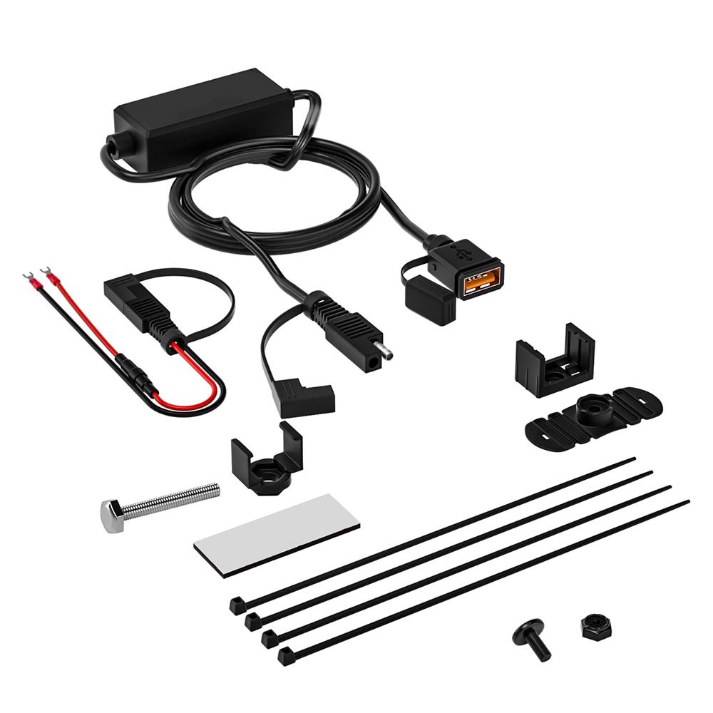 

12 В 24 В Мотоциклетный Адаптер Питания USB Зарядные Устройства QC 3.0 Водонепроницаемый Версия SAE Конфигурация USB-портов Крепление на Руль Мотоцикла