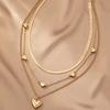 Hot-selling layered love necklace design necklace stacked collarbone chain high-end light luxury snake bone chain