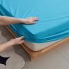1 Waterproof Fitted Sheet,Solid Color Bed Cover Sheet, Bed Cover Mattress Cover Elastic Band Bed Skirt Breathable Sheet Only 1 Sheet
