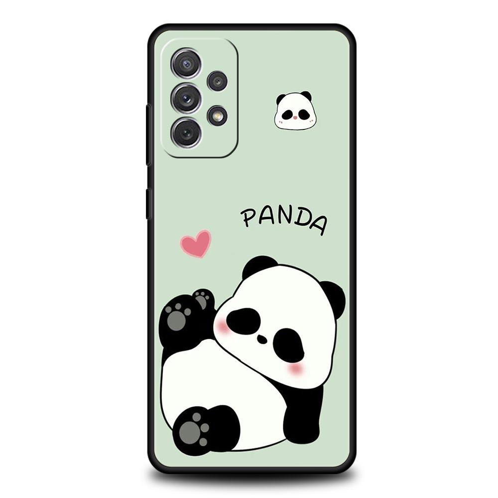 Custodia per Telefono Panda Cartone Animato Per Samsung Galaxy A15 A13 A51 A71 A41 A31 A21S A03S A05 A35 A32 A55 A23 A25 A33 A53 A73 5G Cover