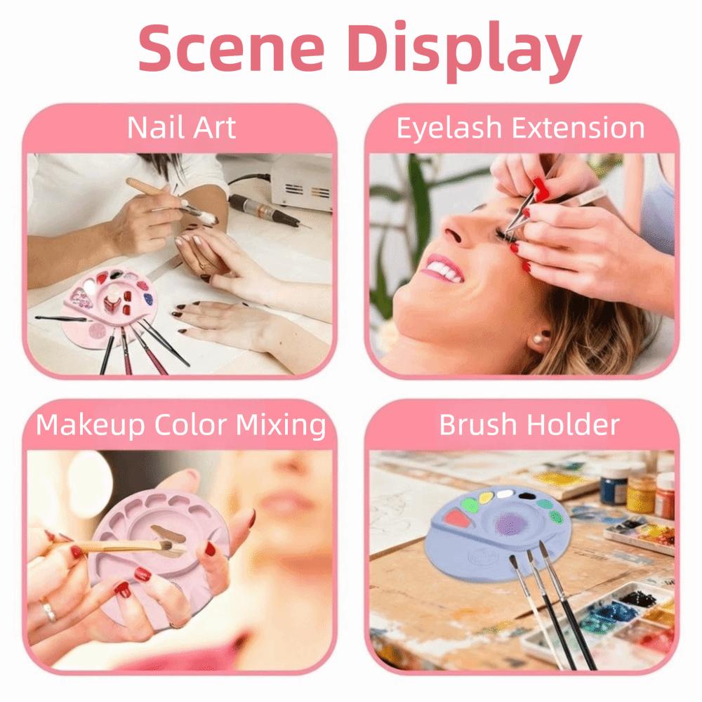 Durable Silicone Makeup Mat Reusable Nail Art Gel Pad Easy to Clean Foundation Palette  Office Use