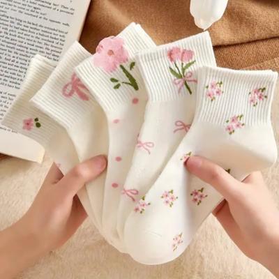 10-1 Socken für Kinder, Kurze Socken für Damen, Niedliche und Süße Mittelhohe Socken, Kurze Socken, Vielseitige Sportsocken für Alle Jahreszeiten