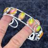 Orange Triplet Opal Gemstone 925 Sterling Silver Cuff Bangle Adjustable M-3321