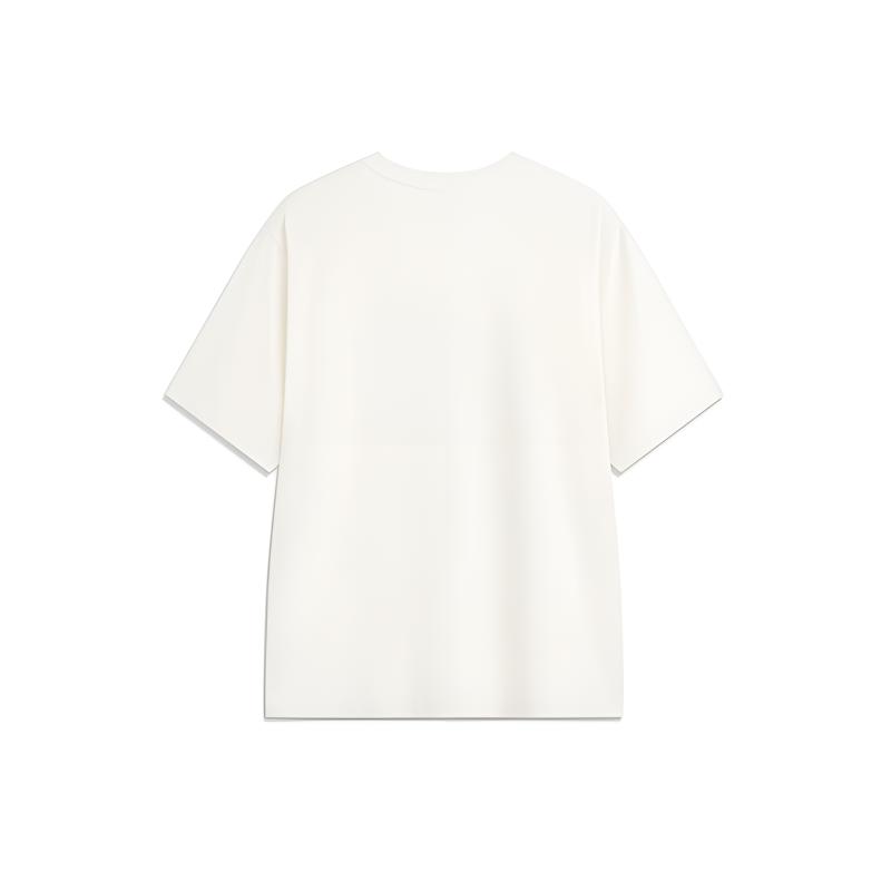 Li-Ning Summer Mens Printed Solid Color Round Neck Short Sleeve Comfortable Breathable Skin-Friendly Versatile Trendy T-Shirt Men tops AHSV337-3