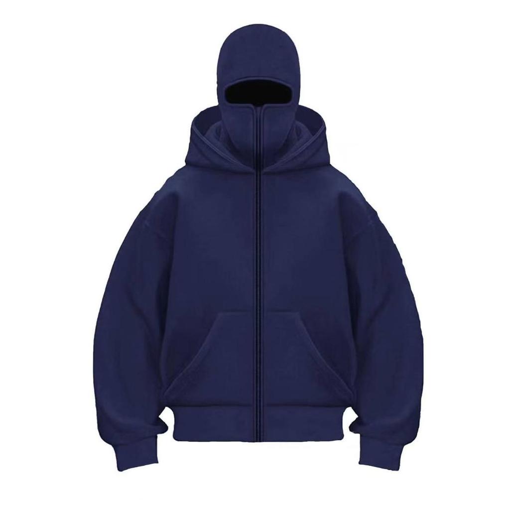 Design Unico per la Stagione Primavera e Autunno, Felpa con Cappuccio e Zip a Doppio Strato, Stile Streetwear Largo per Uomo e Donna, Stile Coppia
