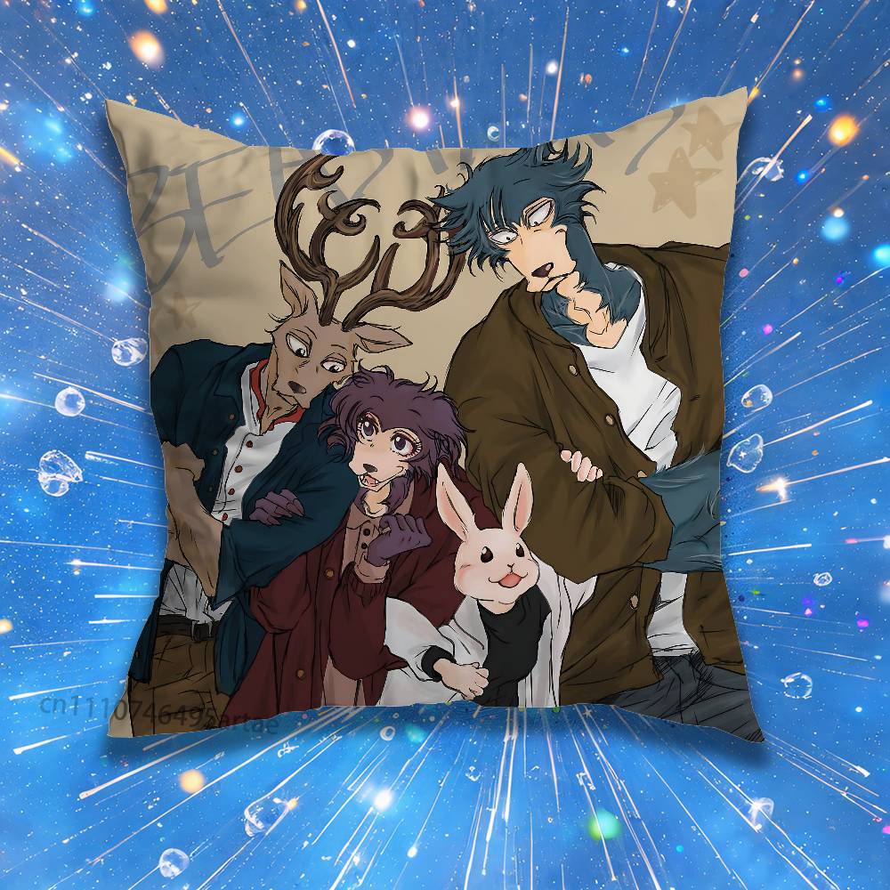 Drama Anime BEASTARS Pillow Case For Home Bedroom Car Office Decoration Living Room Sofa Cushion Cover Suitable