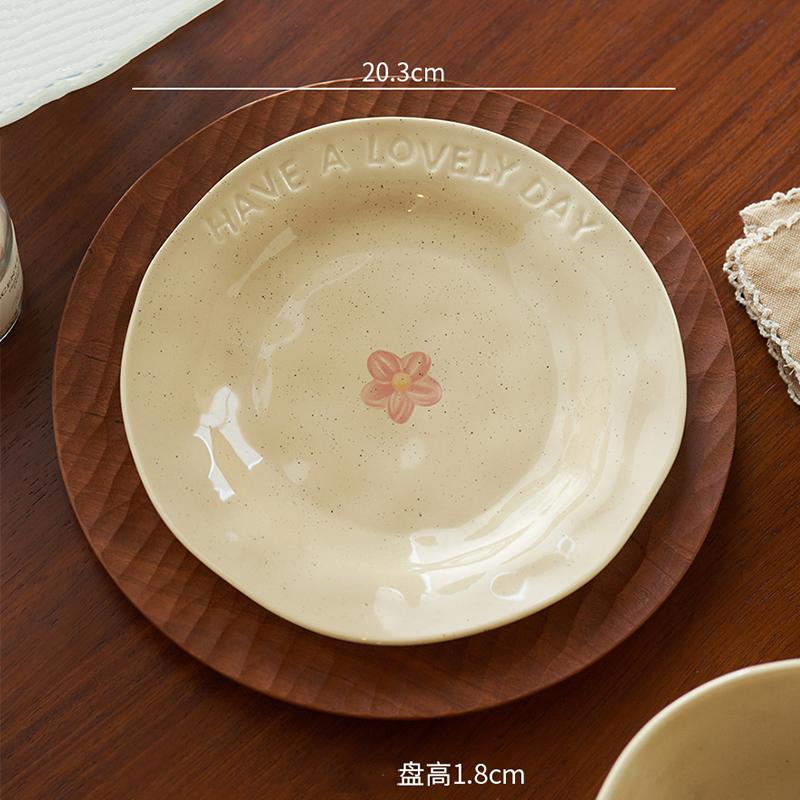 Creative Irregular Ceramic Plate Light Luxury Restaurant Pasta Dining Plates Cake Dessert Plate Home Afternoon Tea Tableware