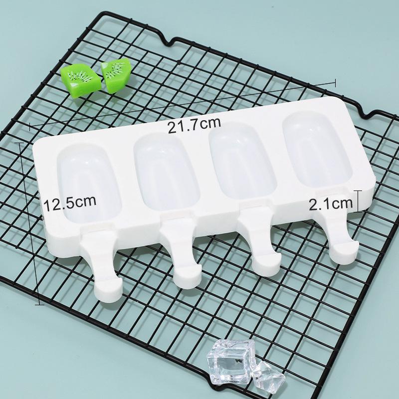 Snadno vyklopitelná silikonová forma na nanuky a zmrzlinu pro domácí použití