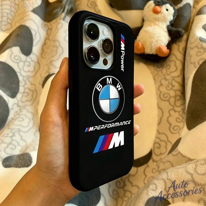 Car Phone Case Cover for BMW M Power Performance Emblem For IPhone 17 16 15 14 Pro Max X Air Plus Anti Fall Phone Shell Sticker Yshk28