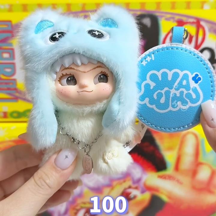 Genuine Wakuku V3 On A Roll Series Blind Box Cute Vinyl Plush Doll Trendy Toy Mystery Box Pendant  Birthday Xmas Girl Gifts