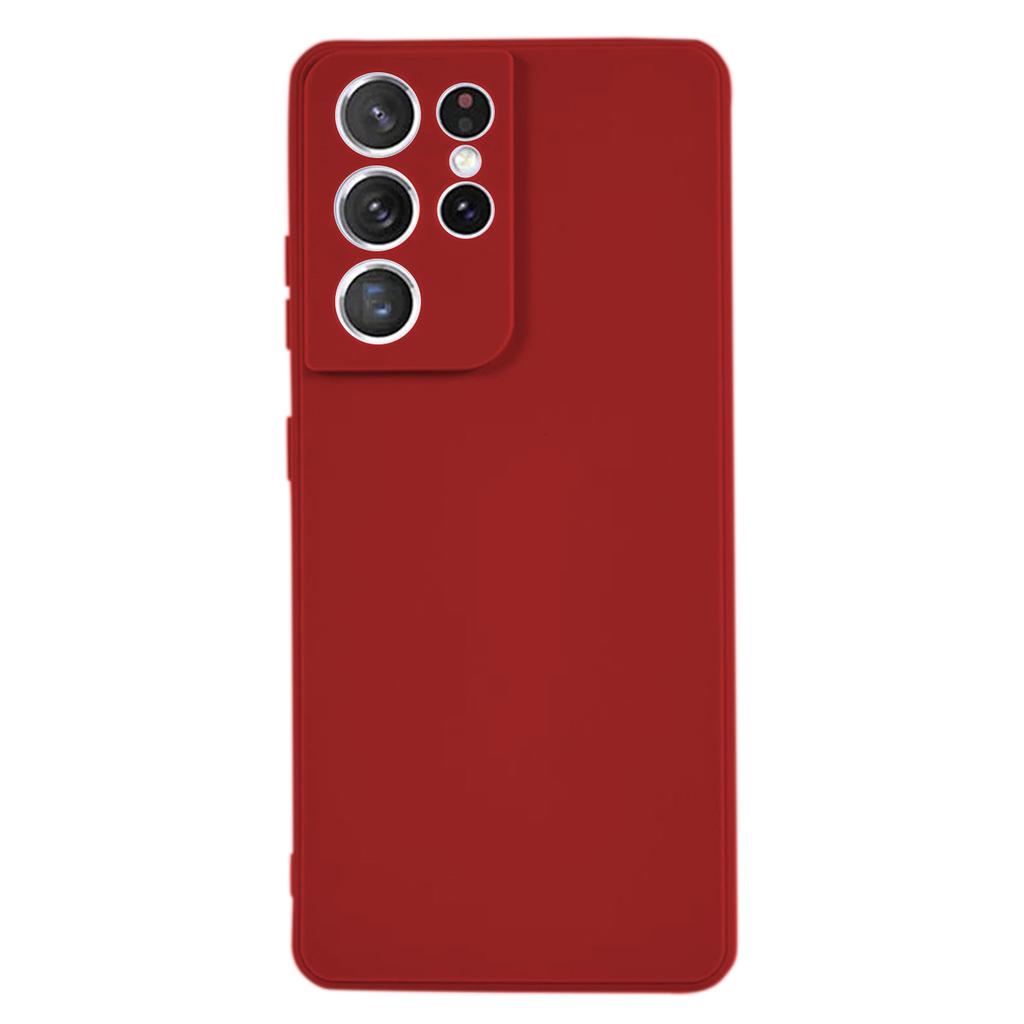 KALEBOL KLB-TPU003 For Samsung Galaxy S21 Ultra 5G Case Anti-Scratch Solid Color TPU Phone Cover