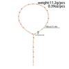 Colourful Y-shaped Daisy Chain Necklace Sweet Three-dimensional Metal Copper Collarbone Chain