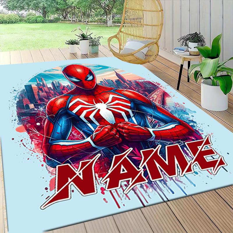Custom Name "Spider-Man: City Hero" Carpet Rug Customizable Soft Washable Anti-Slip Home Living Room Sofa Mats Personalized Rug. 0909141