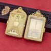 Tibetan Thangka Gold Necklace: Non-fading, Waterproof GAU Box Pendant, Multi-size Options