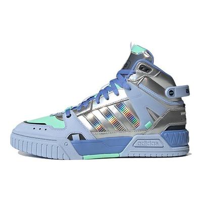 Tênis de Skate Cano Alto Casual Médio Neo D-Pad Antiderrapante Durável Unissex Azul Prata HQ7026