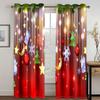 2PCS Digital Printing Christmas Curtain Snowman Xmas Tree Small Window Curtain Bedroom Polyester Curtain For Living Room